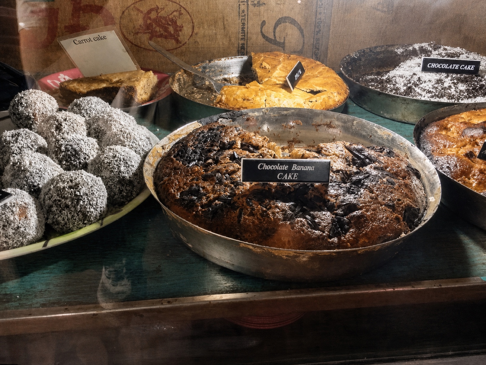 Mohammad Restaurant’s real display of homemade cakes and sweets